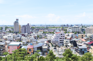 三河エリアの街並み